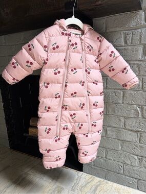 Gorgeous Kuling Baby Snowsuit in Cherry Print
